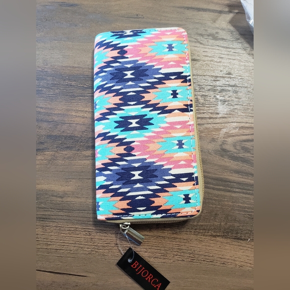 Bijorca Multicolor Patterned Wallet - Picture 2 of 3